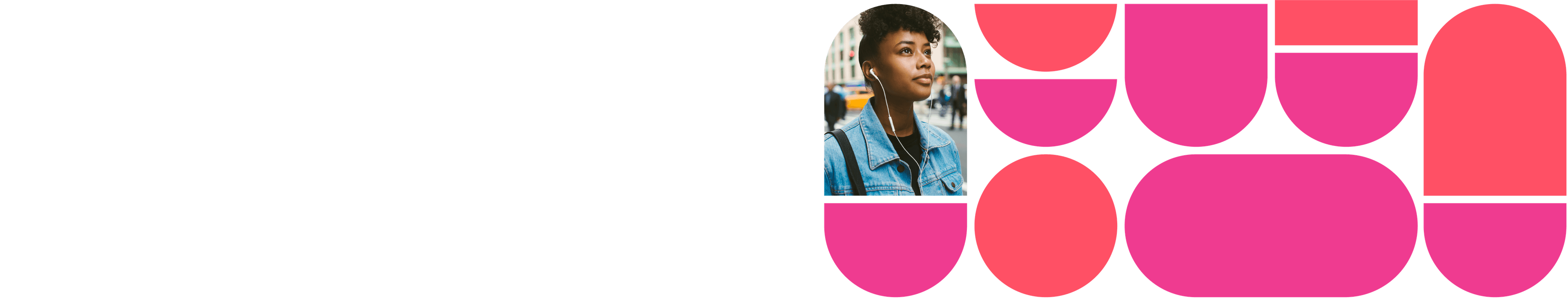 Hero Pill Pattern Girl Commuting With Headphones On